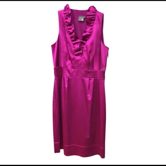 Taylor fuchsia ruffle halter dress - Picture 11 of 16